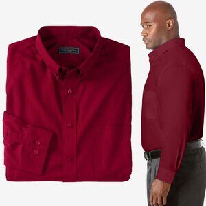 KS Signature Wrinkle-Free Long-Sleeve Button Dress Shirt - Size 22 35/36 BIG NWT